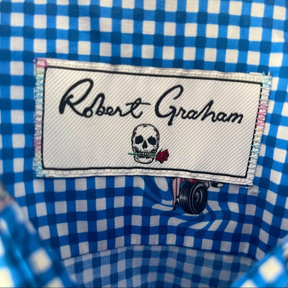 ROBERT GRAHAM MEN'S PIT STOP GINGHAM PINUP GIRLS SPORT SHIRT - Picture 9 of 10